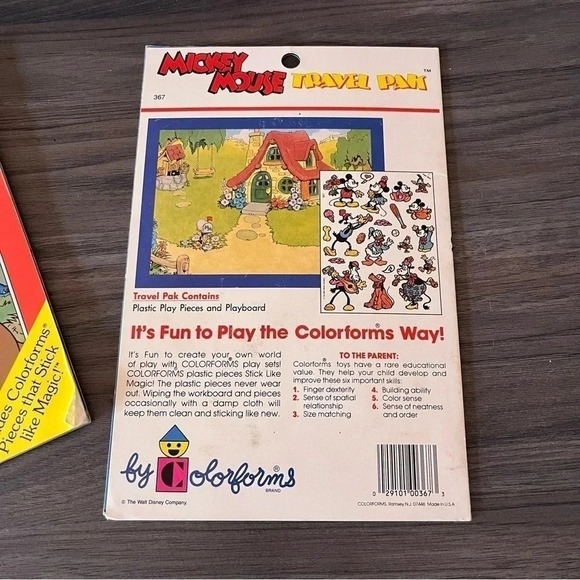 Vintage Barney, Mickey, Winnie the Pooh Colorforms Playset Book 1993 lot of 3 - Picture 12 of 13